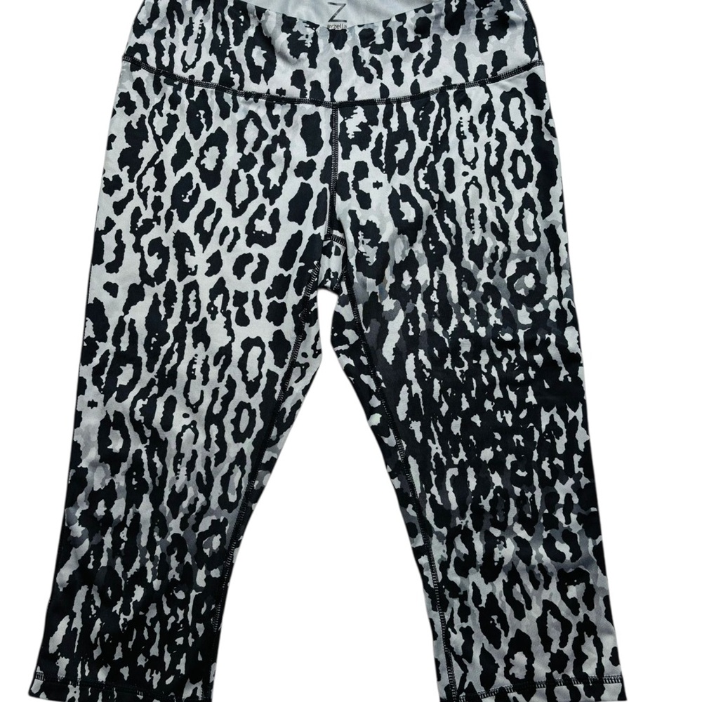 Zella Black and Gray Leopard Leggings